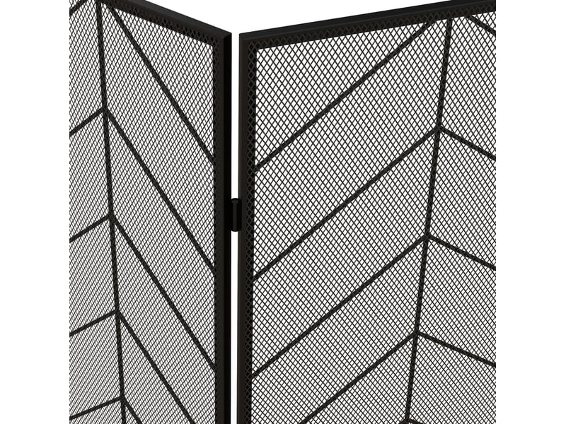  Pare-feu cheminée pliable 3 panneaux 135 x 85 cm acier noir homvra  - Conforama C