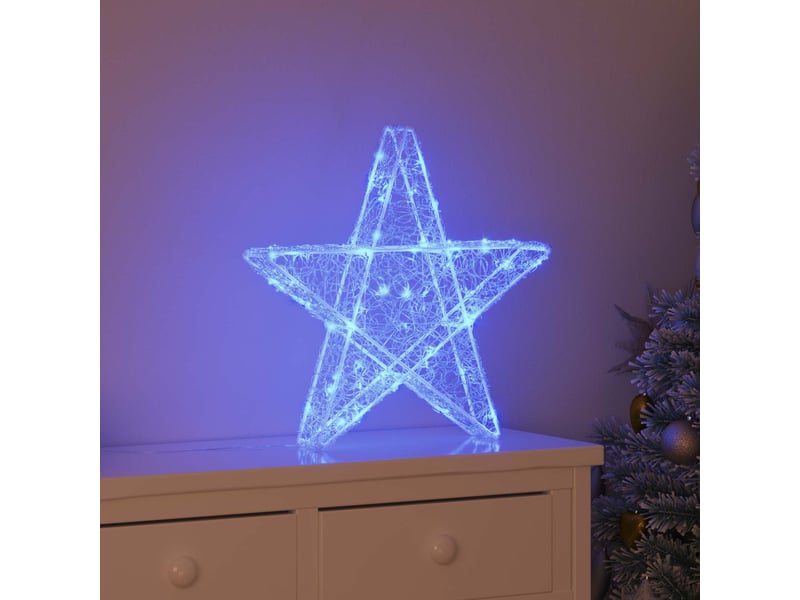  Étoile en 3d 50 led bleu 55 x 53,5 x 10 cm acrylique cf61919  - Conforama B