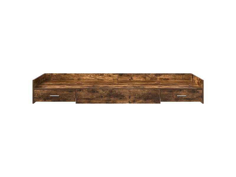 Lit simple- lit adulte - cadre de lit chêne fumé 100 x 200 cm bois d'ingénierie - Conforama D