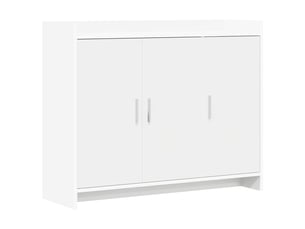 Buffet - bahut - meuble de rangement blanc 98,5 x 33 x 80 cm bois d'ingénierie
