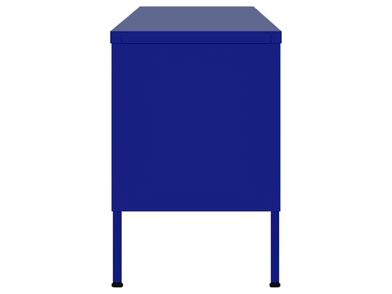  Meuble tv - banc tv - meuble de rangement bleu marine 105x35x50 cm acier  - Conforama D