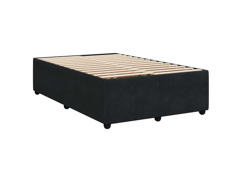  Lit double- lit adulte -  cadre de lit sans matelas noir 120x190 cm velours  - Conforama B
