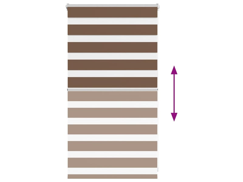  Store zèbre, store de fenêtre marron 90x100 cm largeur du tissu 85,9 cm polyester cf48739  - Conforama E