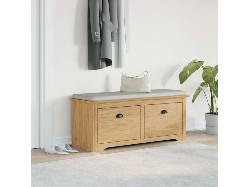  Banc de couloir, banc de rangement bodo brun miel 114x40x50 cm  - Conforama B