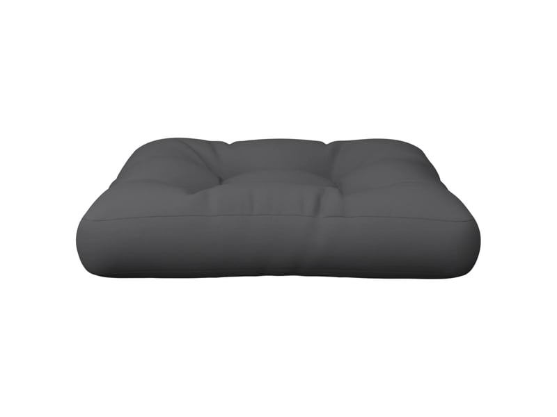 Coussin de palette, coussin de chaise, coussin de canapé anthracite 60x61,5x10 cm tissu cf55279  - Conforama D