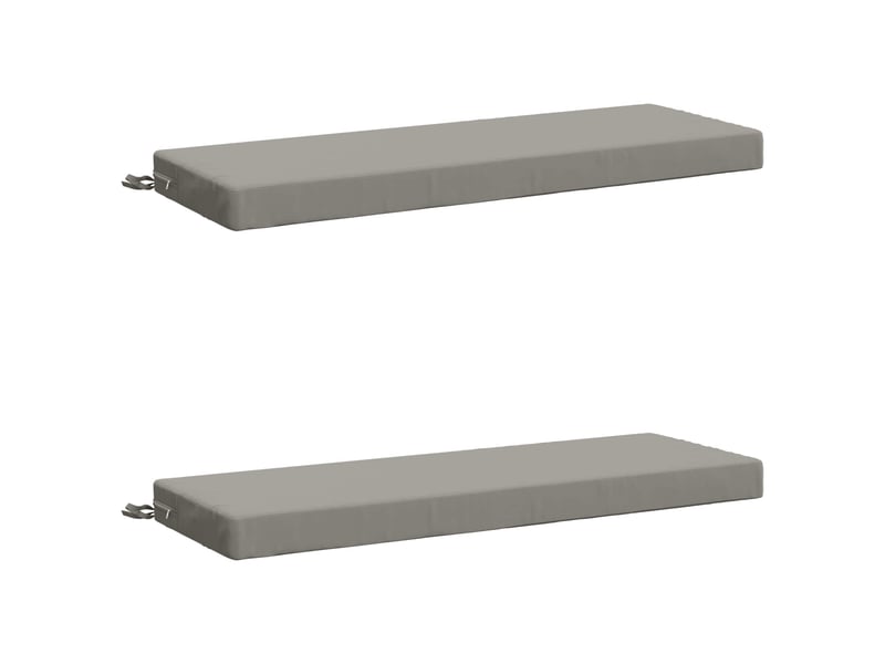  Lot de 2 coussins de banc, coussins d'assise soest 100 % polyester gris cf57276  - Conforama B