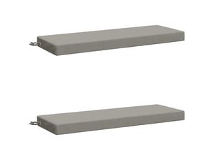 Lot de 2 coussins de banc, coussins d'assise soest 100 % polyester gris cf57276