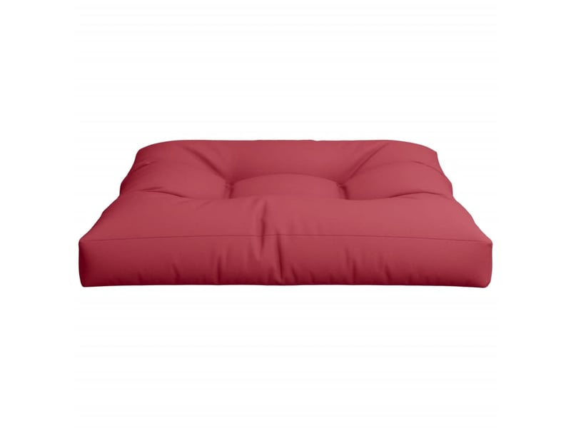  Coussin de palette, coussin de chaise, coussin de canapé rouge bordeaux 80x80x12 cm tissu cf55455  - Conforama E