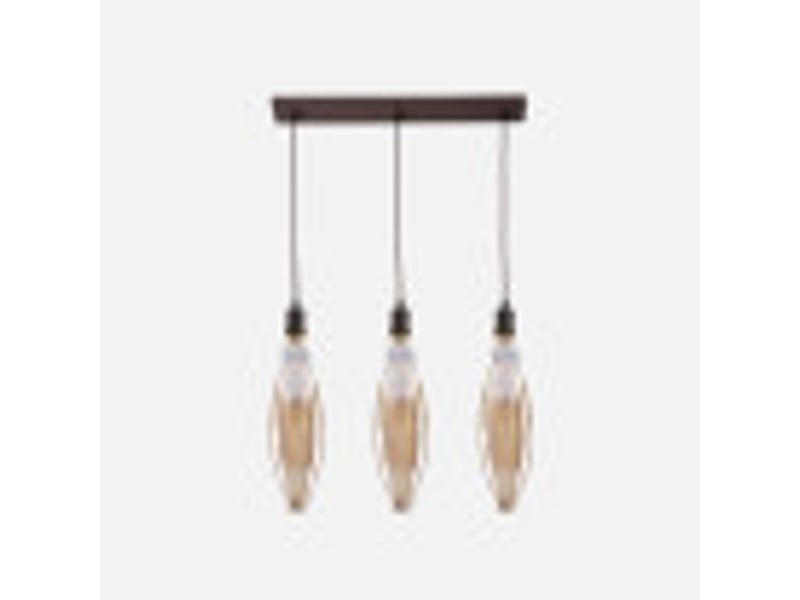  Fabrilamp elio, lampe, moderne, 3 x e27, marronambre, 60-130 x 64 x 12 cm 167093002 - Conforama B