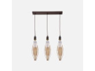 Fabrilamp elio, lampe, moderne, 3 x e27, marronambre, 60-130 x 64 x 12 cm
