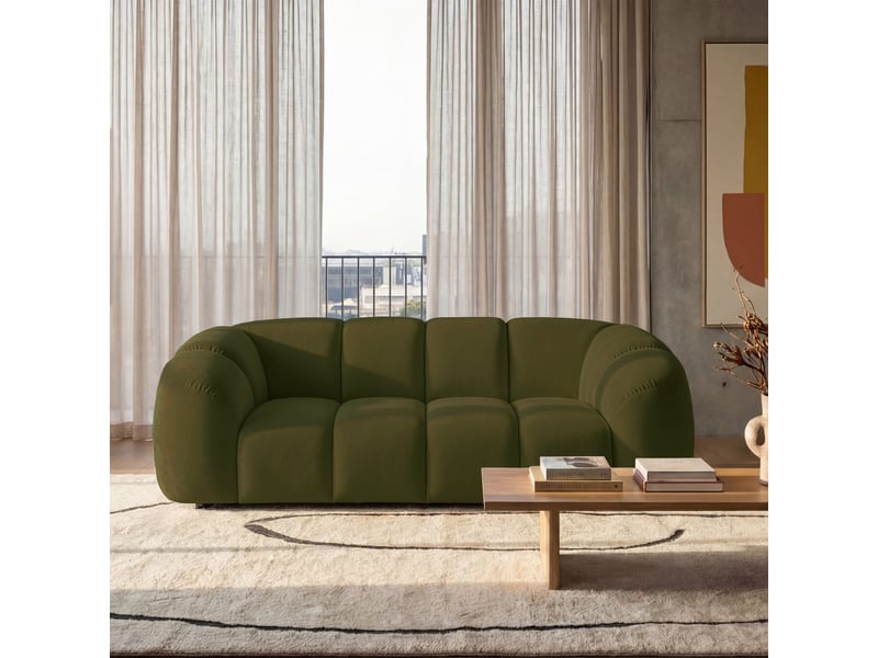  Selsey millma - canapé - 220 cm - velours vert Millma - Conforama B