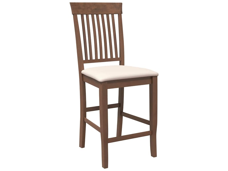  Lot de 2 tabouret de bar avec coussins en bois massif marron et caoutchouc shl70066  - Conforama D