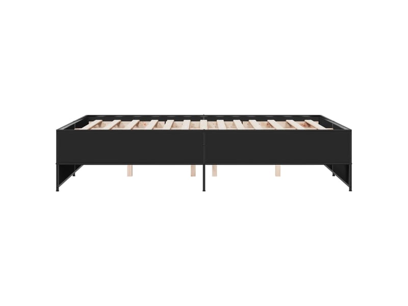  Lit double- lit adulte -  cadre de lit sans matelas noir 140x190 cm  - Conforama D