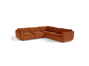 Canapé d'angle panoramique fixe SIA HOME 1NOLOTPA7VCTC 7 places Velours 