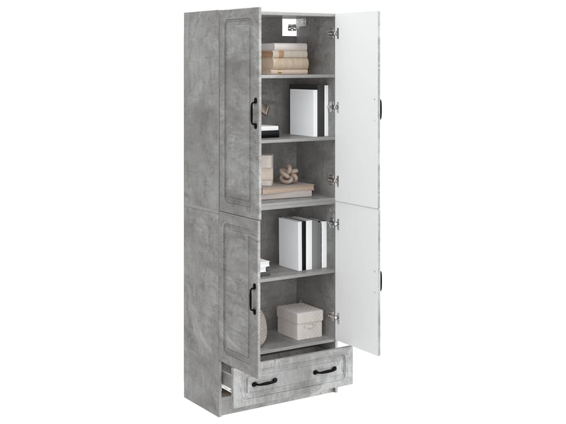  Buffet - ensemble de meubles 2 pc gris béton bois d'ingénierie  - Conforama C