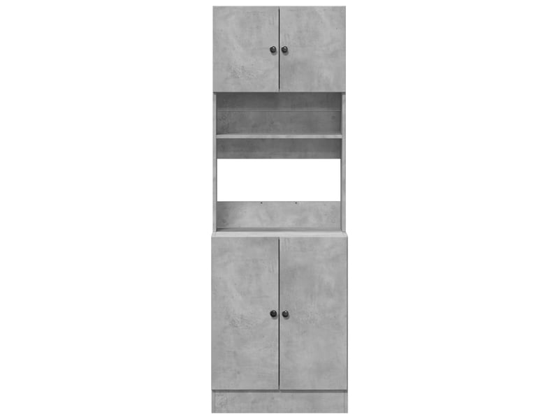  Meuble de rangement, armoire de cuisine gris béton 60x50x180cm bois d'ingénierie  - Conforama D