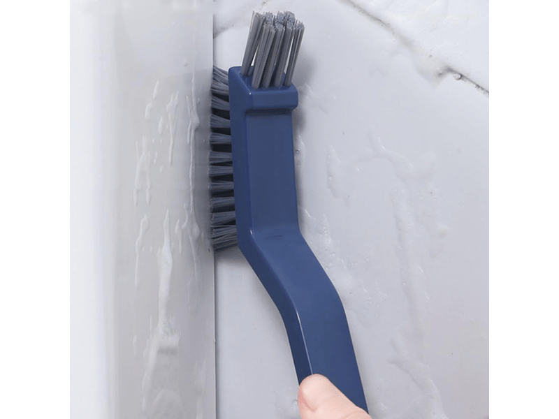  (bleu)1 brosse multifonction en plastique : aide au nettoyage pour salle de bain, cuisine, fenêtre et cheveux dans les espaces restreints.  - Conforama C
