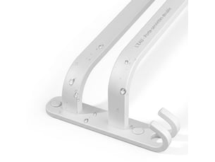 Porte-serviettes mural 3 barres 50 cm sans perçage avec crochets – blanc