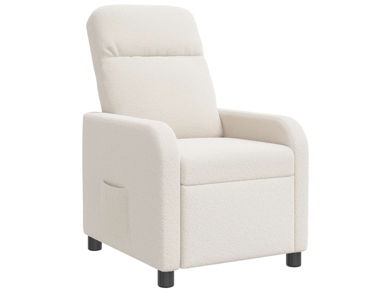  Vidaxl fauteuil inclinable crème bouclé  - Conforama D