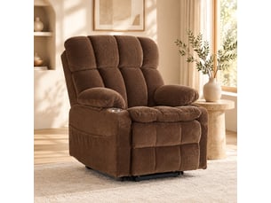 Fauteuil relax électrique  MEULVA Tissu marron