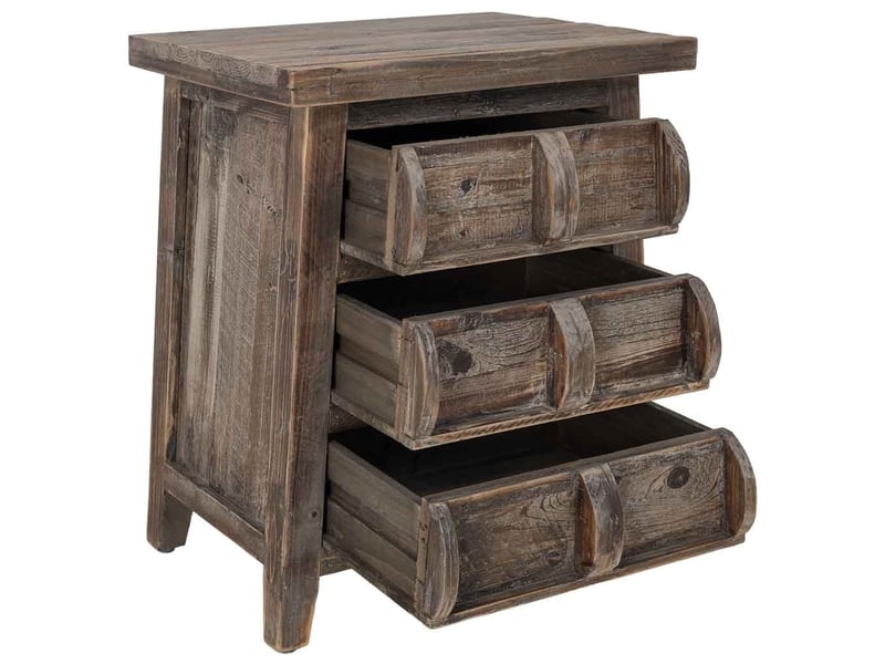  Table de chevet en bois marron 45x35x55 cm h  - Conforama E