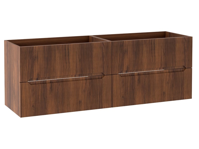 Meuble sous vasque suspendu 4t novo l.160 cm effet noyer warmia - Conforama A