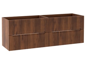 Meuble sous vasque suspendu 4t novo l.160 cm effet noyer warmia