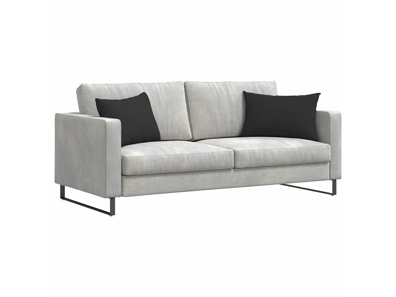  Lot de 2 coussins de canapé, coussins décoratifs tissu noir 60 x 40 cm cf58919  - Conforama C