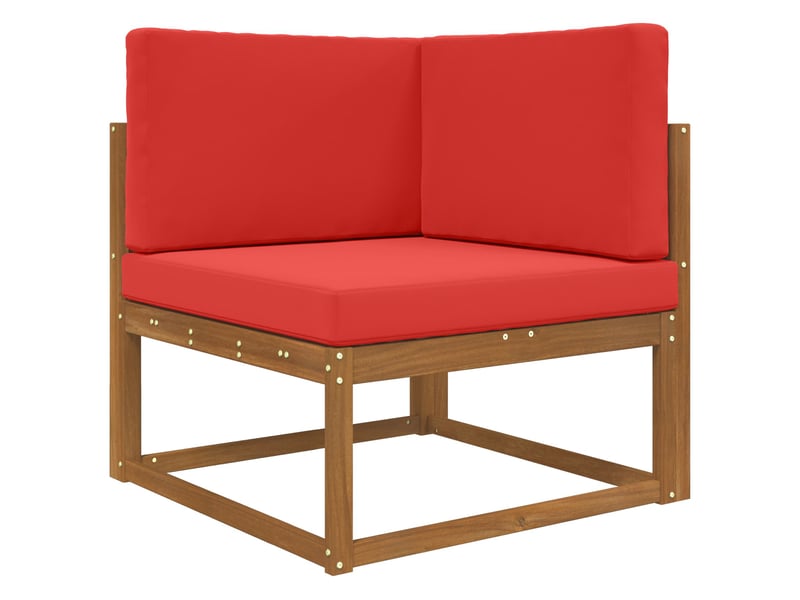 Coussin de canapé d'extérieur, coussin de chaise polyester rouge 80 x 80 cm cf54156 - Conforama C