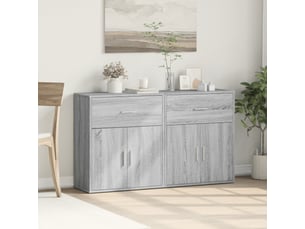 Buffets 2 pcs - bahut - meuble de rangement sonoma gris 60x31x70 cm bois d'ingénierie