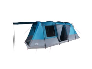 Tente de camping, tente tunnel 4 personnes bleu imperméable shl24390