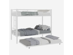 Lit superposé 90x190 cm <strong>WISHDOR</strong> <strong></strong> coloris blanc