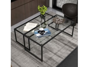 Table basse rectangulaire coloris bicolore <strong>HAUSS SPOLE</strong> <strong></strong> - 56 cmx109 cm