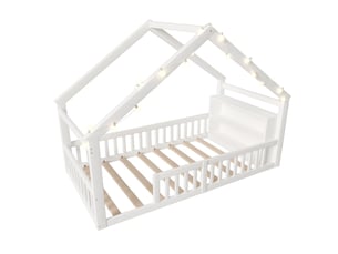 Lit cabane 90x190 cm SOGEU   coloris blanc