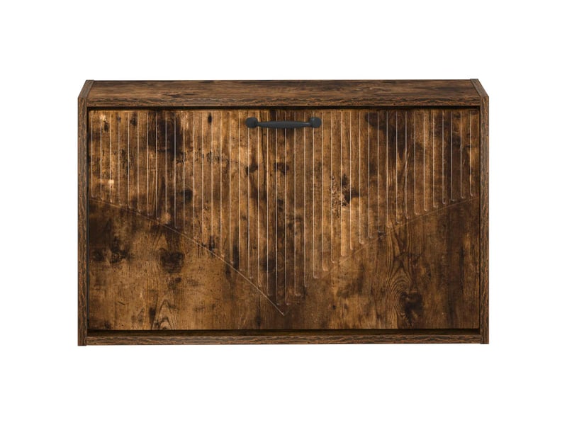  Meuble à chaussures mural, armoire à chaussures hoorn 71x17x43 cm chêne fumé  - Conforama D
