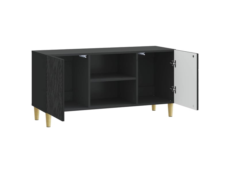  Meuble tv - banc tv - meuble de rangement 102 x 34,5 x 50 cm noir bois d'ingénierie  - Conforama D
