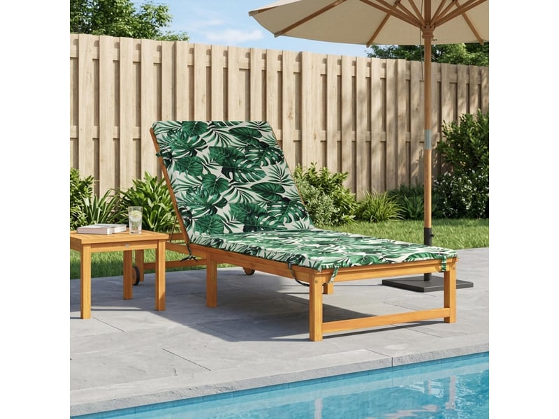Coussin de transat, coussin pour bain de soleil gemert 100 % polyester motif feuilles cf56165 - Conforama B