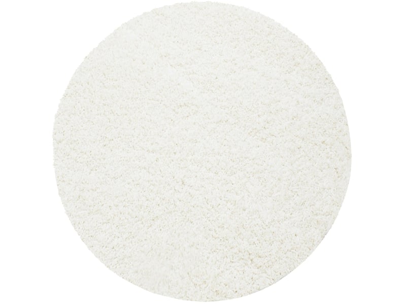 Shaggy - tapis uni rond - blanc ivoire 080 x 080 cm LIFE80801500CREAM - Conforama A
