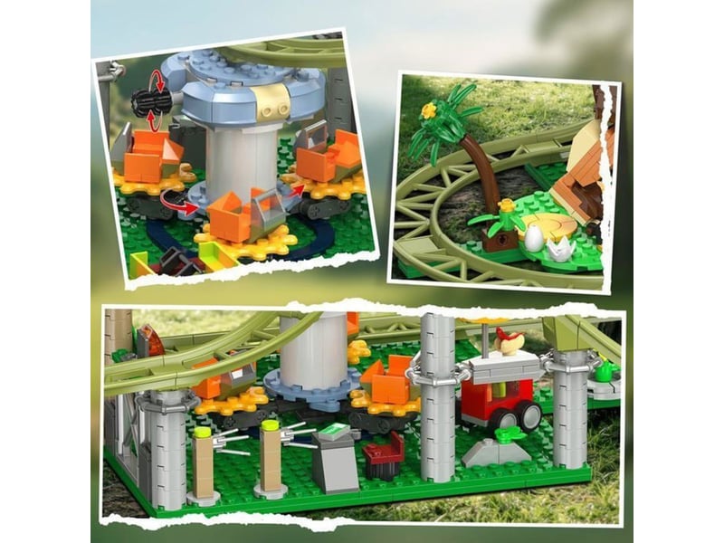  Jeu de construction parc dinosaure 1222 pieces 4 figurines vert 151498_AABAR89726_6_DROPFR - Conforama E