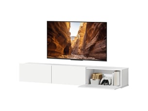 Meuble tv coloris blanc 180 cm <strong>PANGIVO</strong>  <strong></strong>