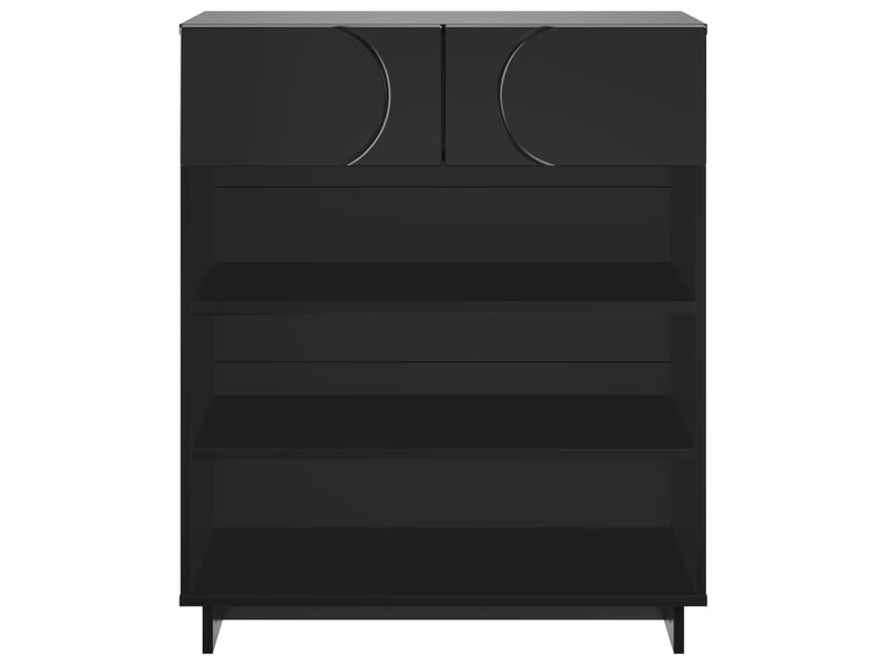  Meuble à chaussures, armoire à chaussures 73x38x87,5 cm bois d'ingénierie noir shl1661  - Conforama D