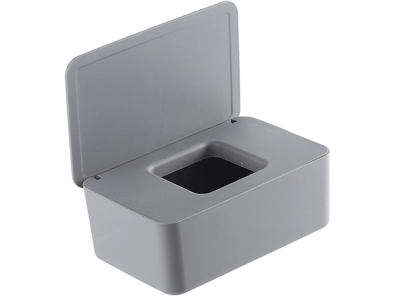  Étui pour boîte à mouchoirs, pour lingettes bébé, serviettes, etc. - 1 pièce, gris, 20,5 × 12 × 10 cm  - Conforama E