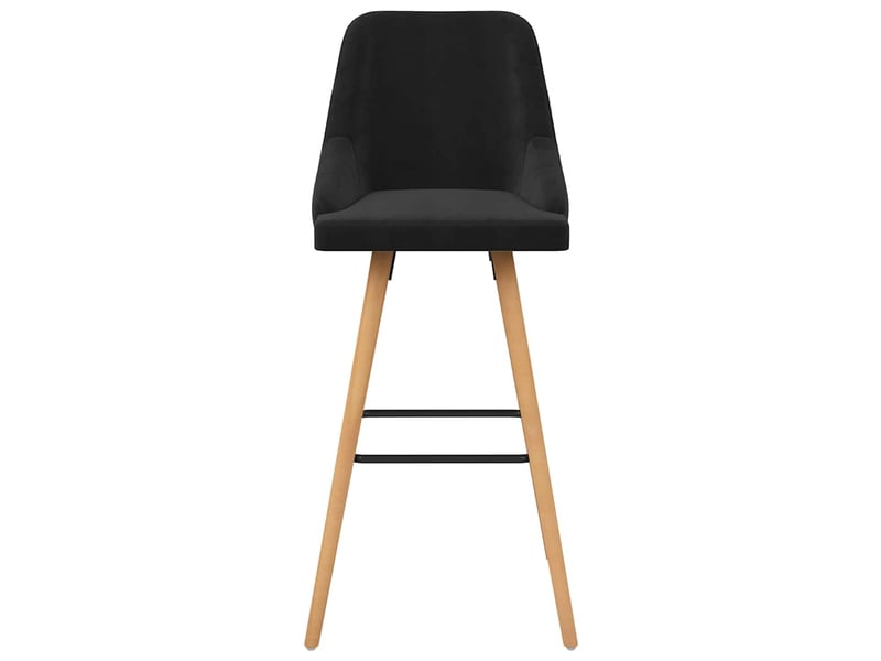  Lot de 2 tabouret de bar, chaise de bar noir velours shl34311  - Conforama C