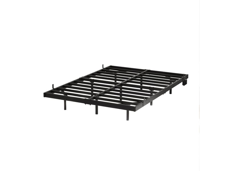  Cadre de lit 140 x 190 cm avec éclairage led et station de charge noir  - Conforama A