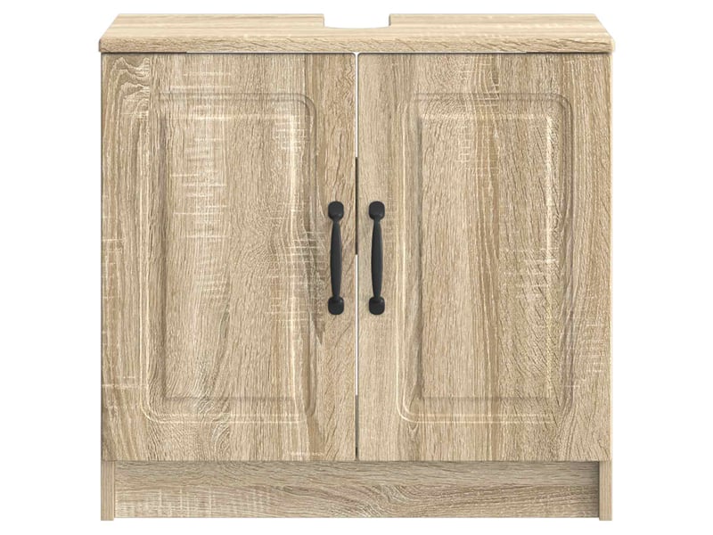 Meuble sous lavabo de salle de bain utrecht chêne sonoma cf64932 - Conforama D