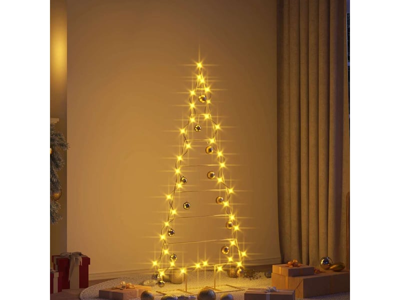 Sapin de noël - arbre de noël en métal doré 150 cm acier peint par poudre  - Conforama D