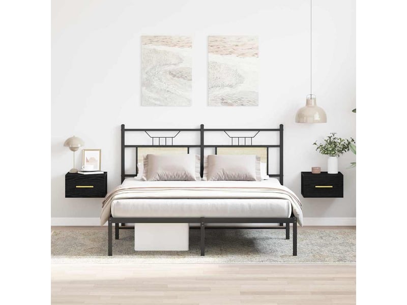  Lot de 2 table de chevet chambre 35 x 35 x 20 cm bois d'ingénierie shl6747  - Conforama D