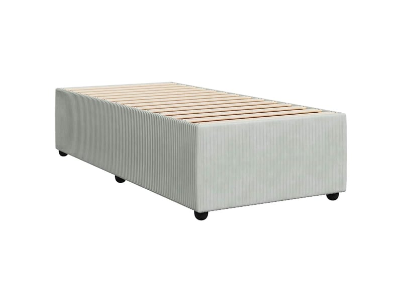  Lit simple- lit adulte -  cadre de lit sans matelas gris clair 100x200 cm velours  - Conforama B