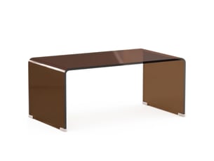 Table basse arrondi(e) coloris marron <strong></strong> <strong></strong> - 45 cmx80 cm