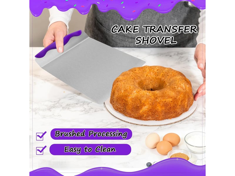 Pelle à gâteau en acier inoxydable pelle à tarte 3 pièces indéformable avec poignée No commercial references - Conforama D